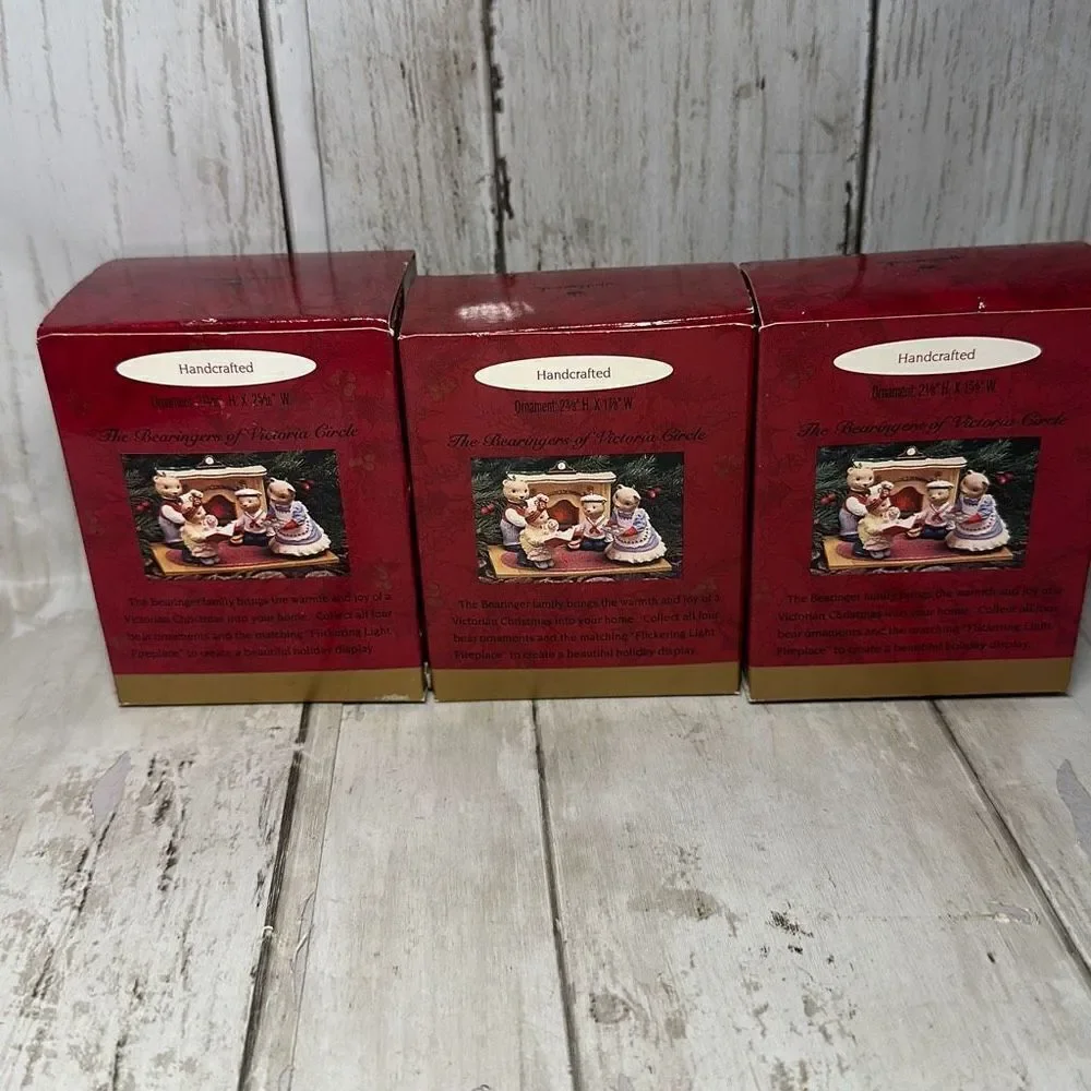 Vtg 1993 Hallmark Keepsake Ornaments The Bearingers Mama Abernathy‎ Fireplace